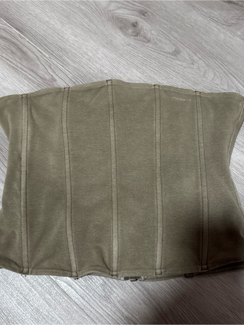 Skims Outdoor Corset Stone Sz M Retro Y2K Neutral Green Minimalist